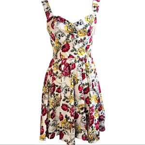 Hot Topic Rockabilly Guns N Roses Sweetheart Dress